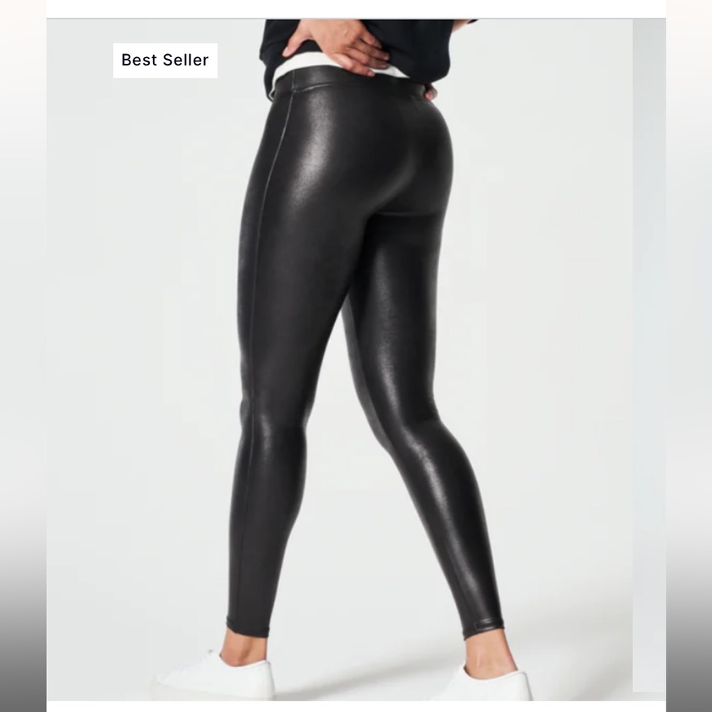 Spanx Faux Leather Leggings Size Medium